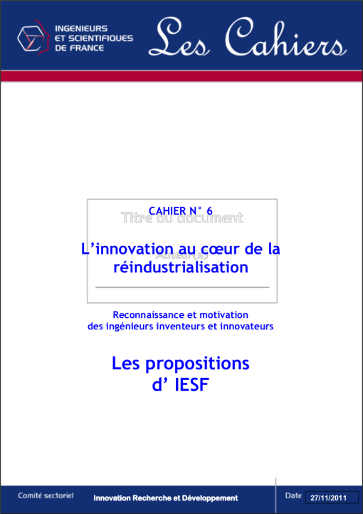 Linnovation au cur de la rindustrialisation