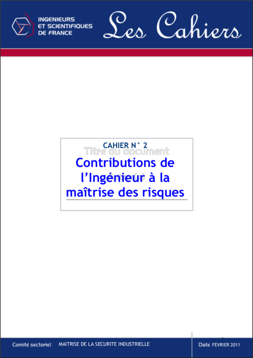 Contributions de lIngnieur  la matrise des risques