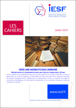 Vers une mobilit bas carbone : Opportunits et contraintes pour une tape de transition  15 ans