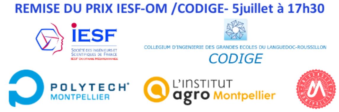 Remise du prix IESF-Occitanie Méditerranée /CODIGE