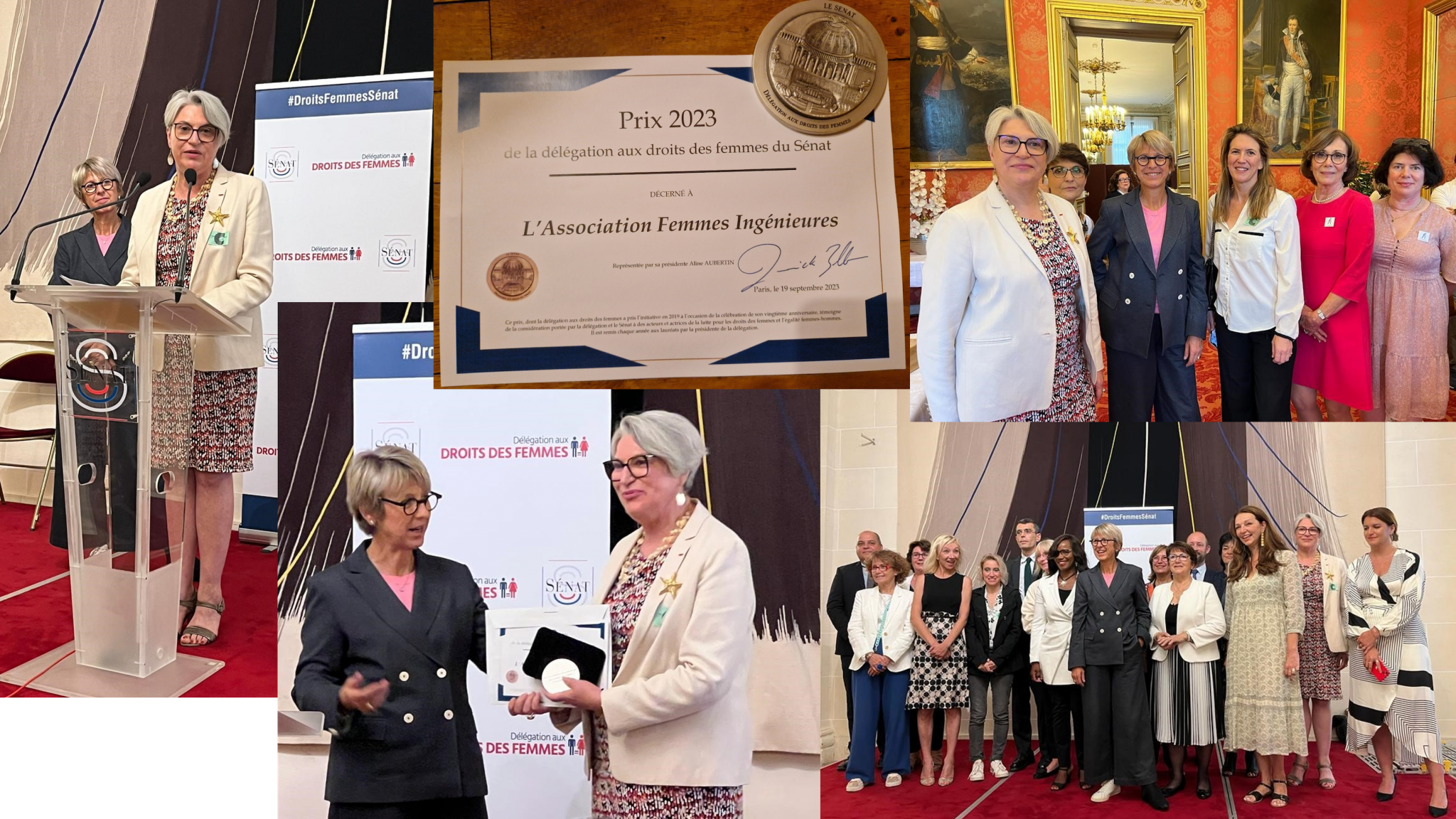 Remise du Prix de la délégation aux droits des femmes du Sénat à l'Association Femmes Ingénieures