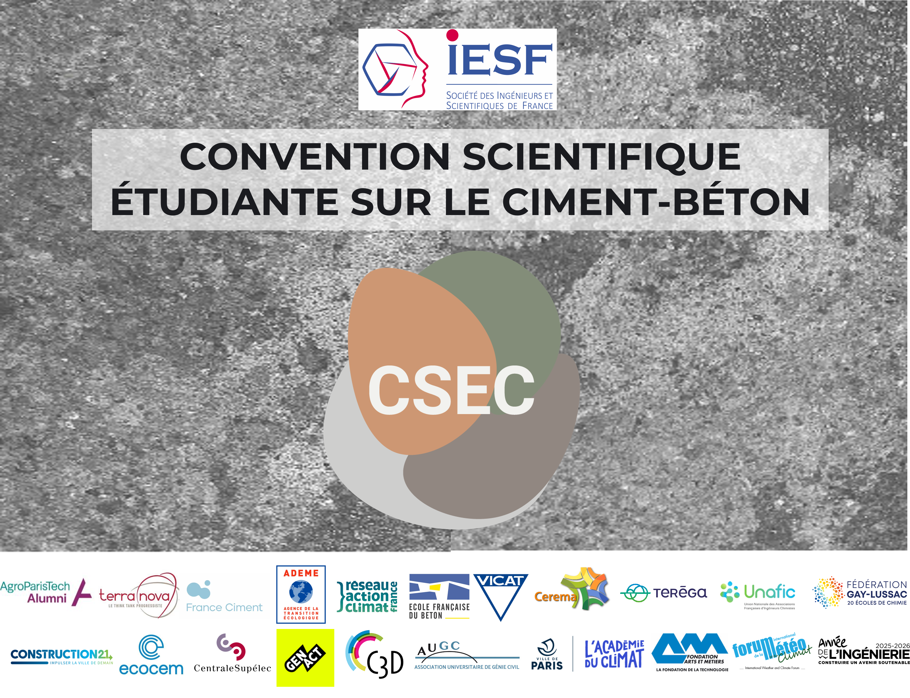 C'est parti pour la Convention Scientifique Etudiante sur le ciment bton !