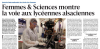 Femmes & Sciences et IESF Alsace � l'honneur dans le quotidien L'Alsace