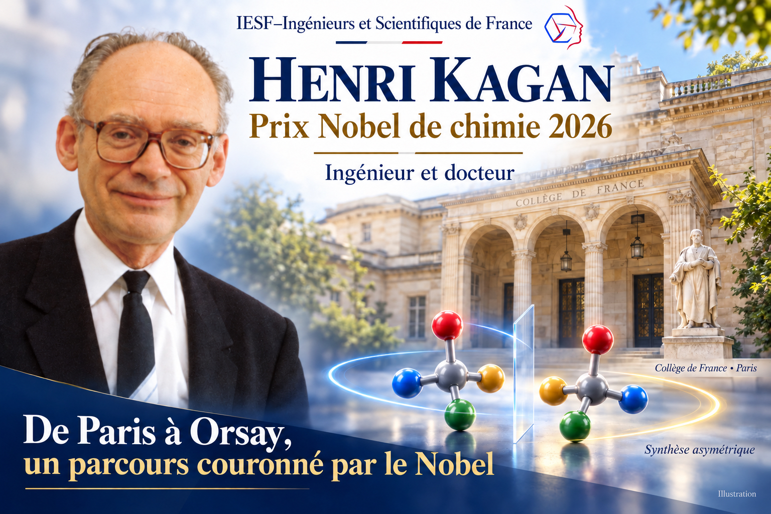 Le prix Nobel de chimie 2026 est d�cern� au Fran�ais Henri Kagan 