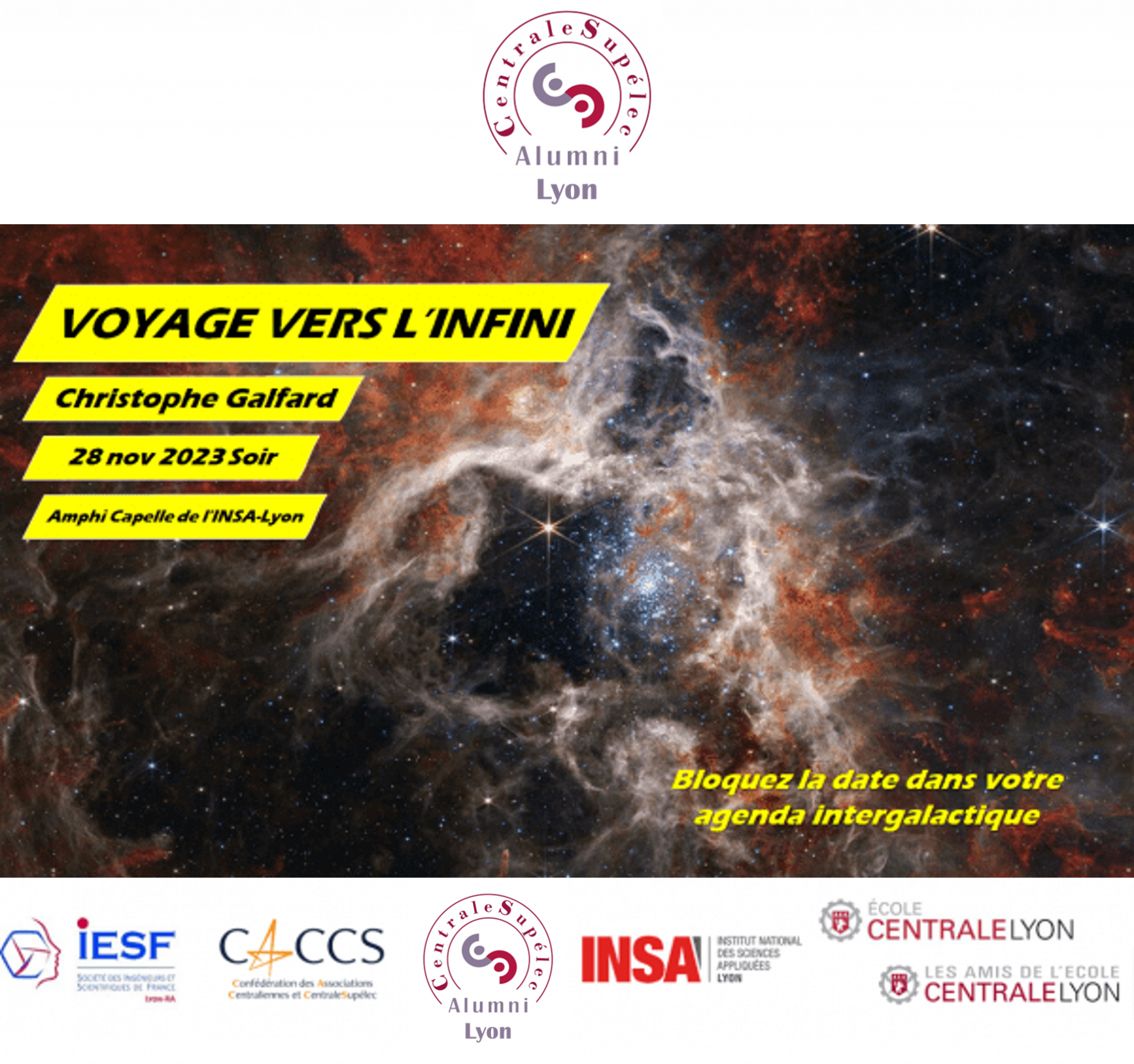 Conférence IESF Lyon-RA : Un voyage vers l'infini - 28/11/2023