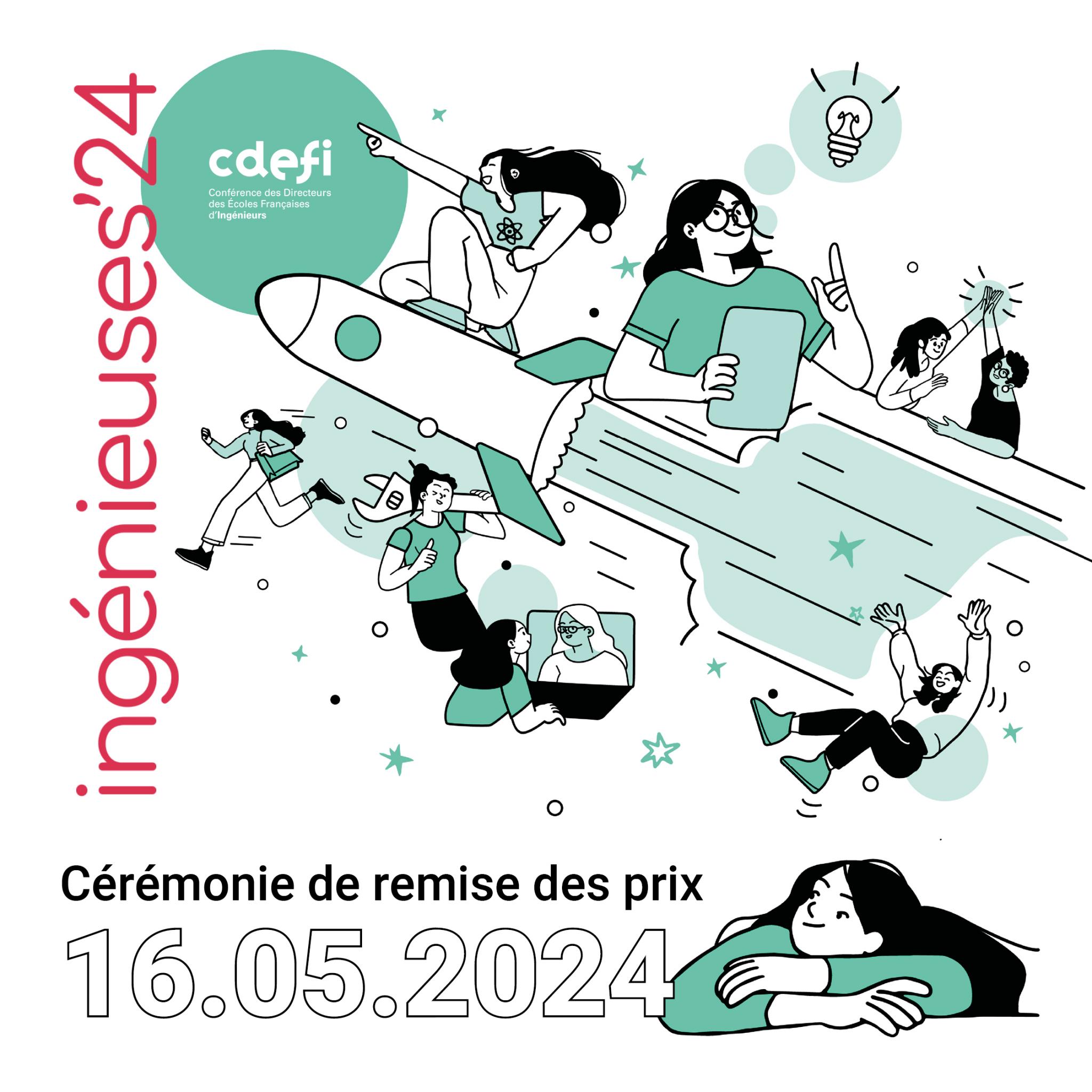 Cérémonie de remise des prix Ingénieuses... Le 16 mai 2024