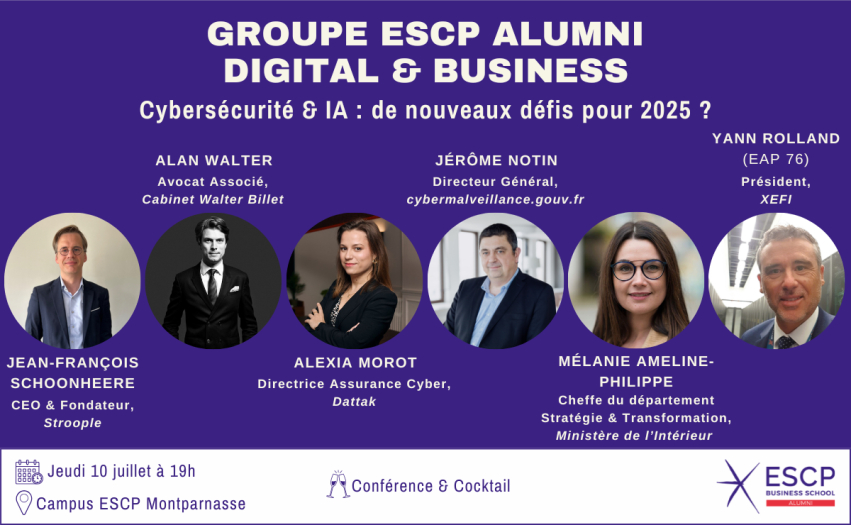 Conférence Cybersécurité IA ESCP Alumni